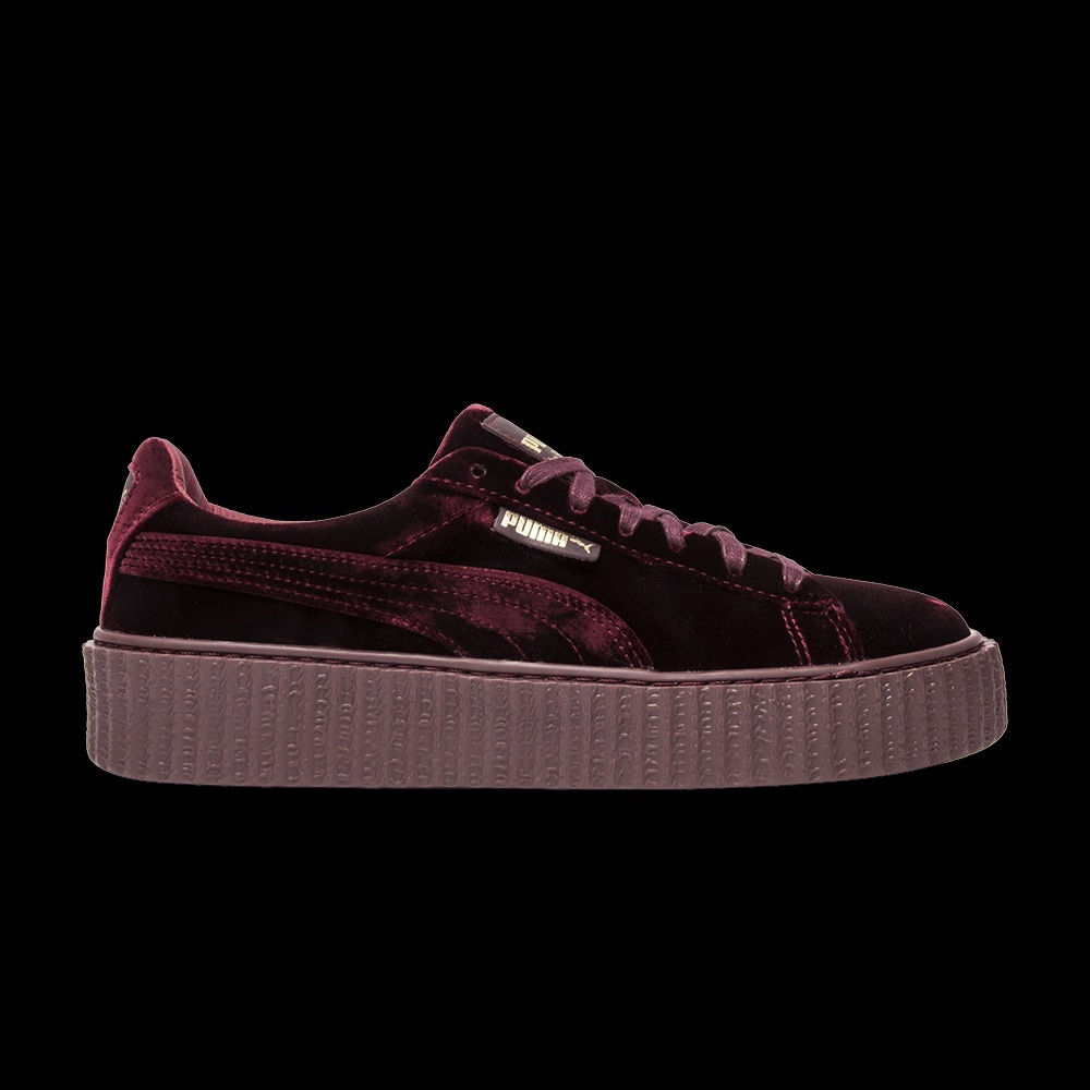 Fenty x PUMA Maroon Velvet Platform Sneaker Size 8